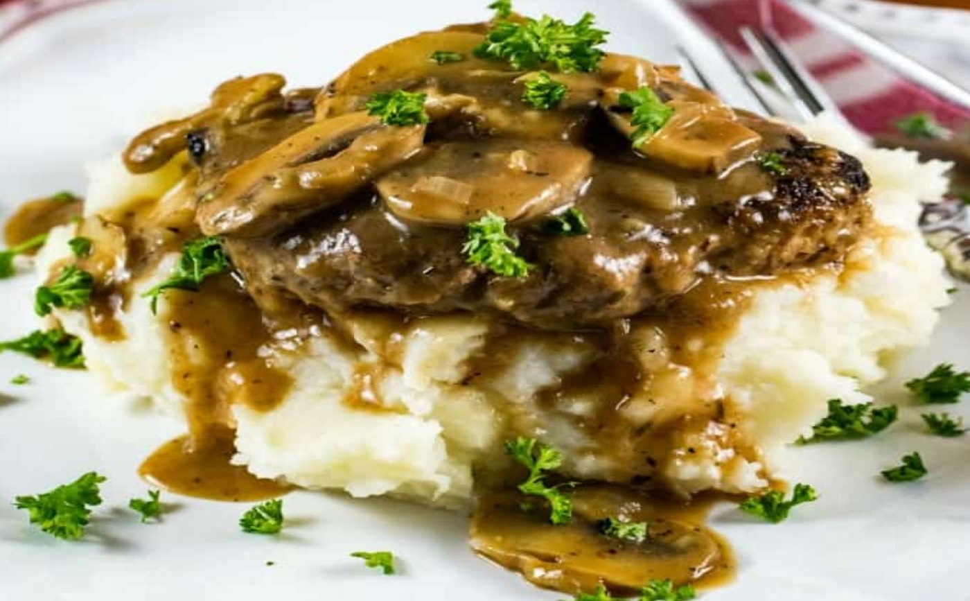 Savor the Flavor: Salisbury Steak with Mashed Potatoes and Mushroom Gravy